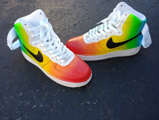 Rainbowz' Air Force Ones (high top)